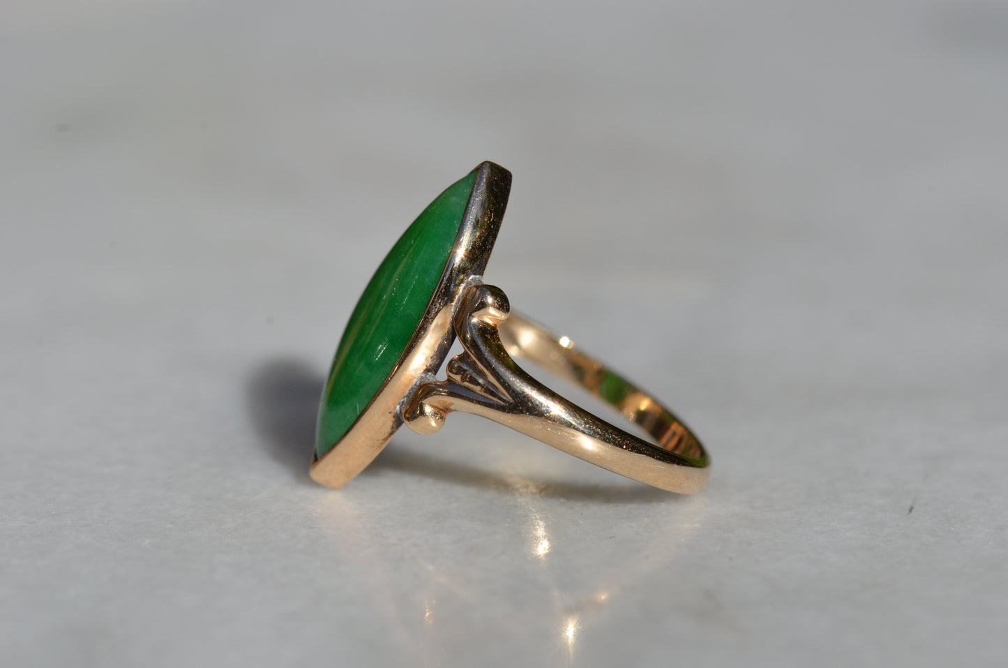 Vintage Marquise Jade Ring