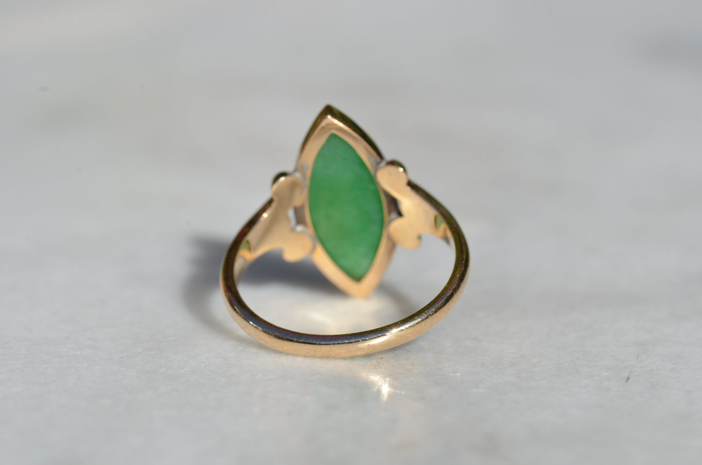 Vintage Marquise Jade Ring