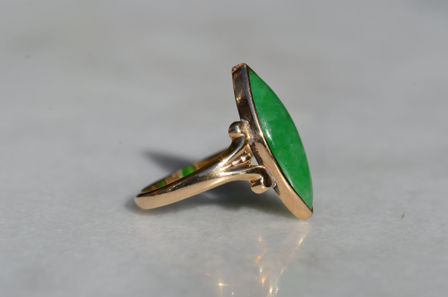 Vintage Marquise Jade Ring