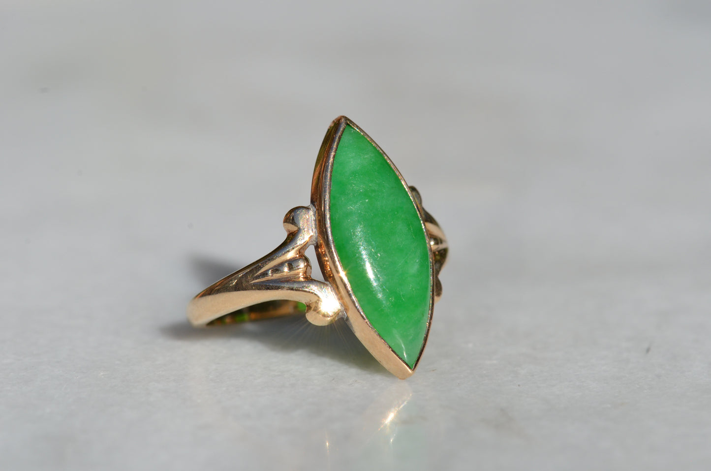 Vintage Marquise Jade Ring