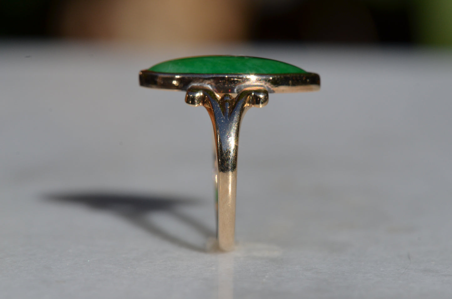 Vintage Marquise Jade Ring