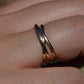 Skinny Tri-Tone Rollling Ring