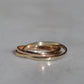 Skinny Tri-Tone Rollling Ring