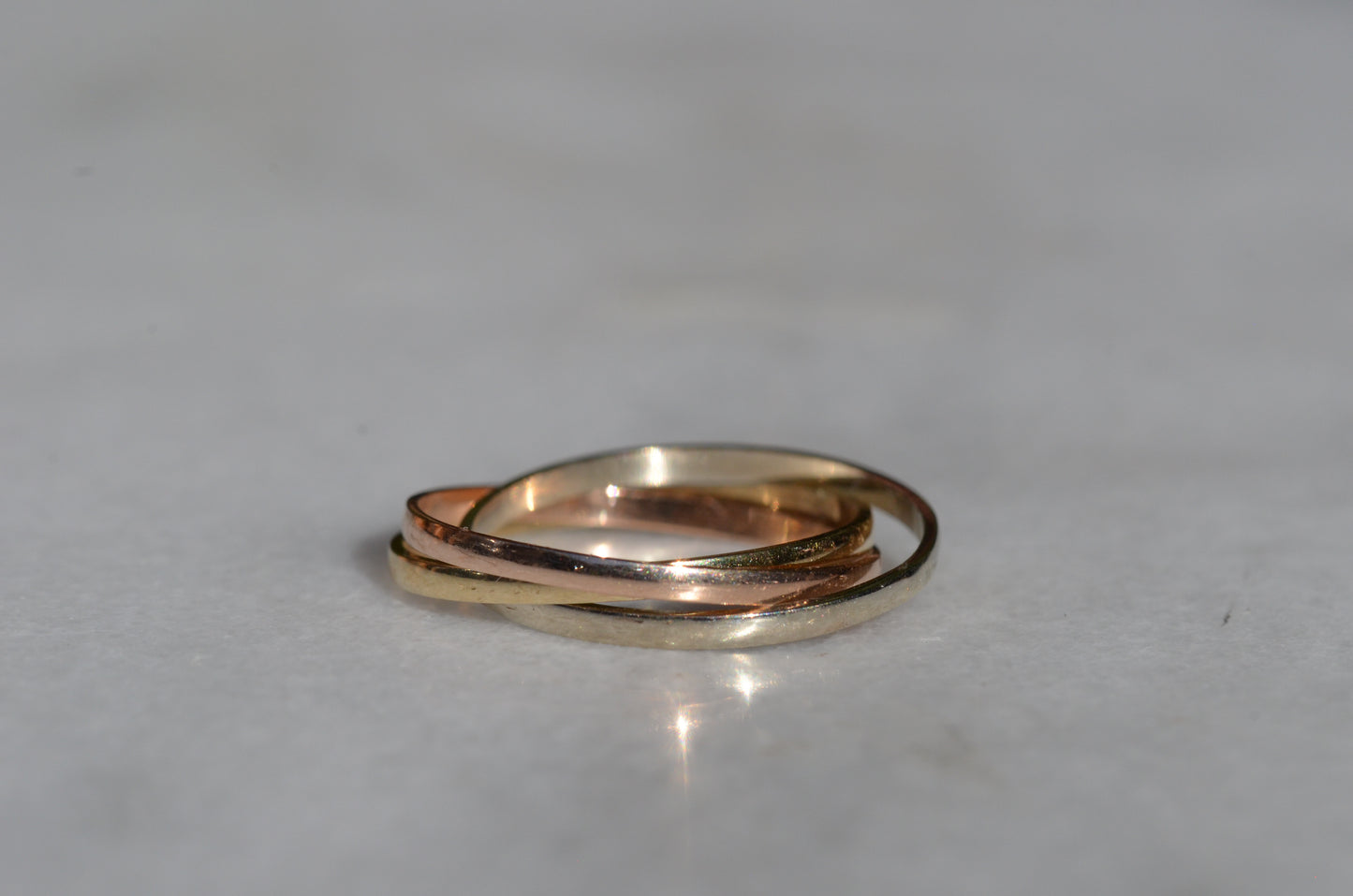 Skinny Tri-Tone Rollling Ring