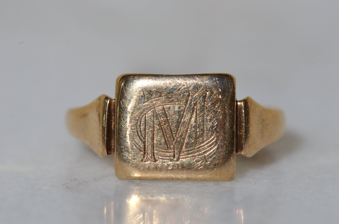 Vintage CM Monogram Signet Ring