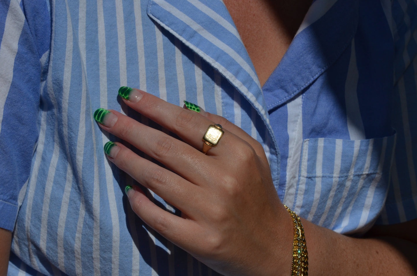 Vintage CM Monogram Signet Ring