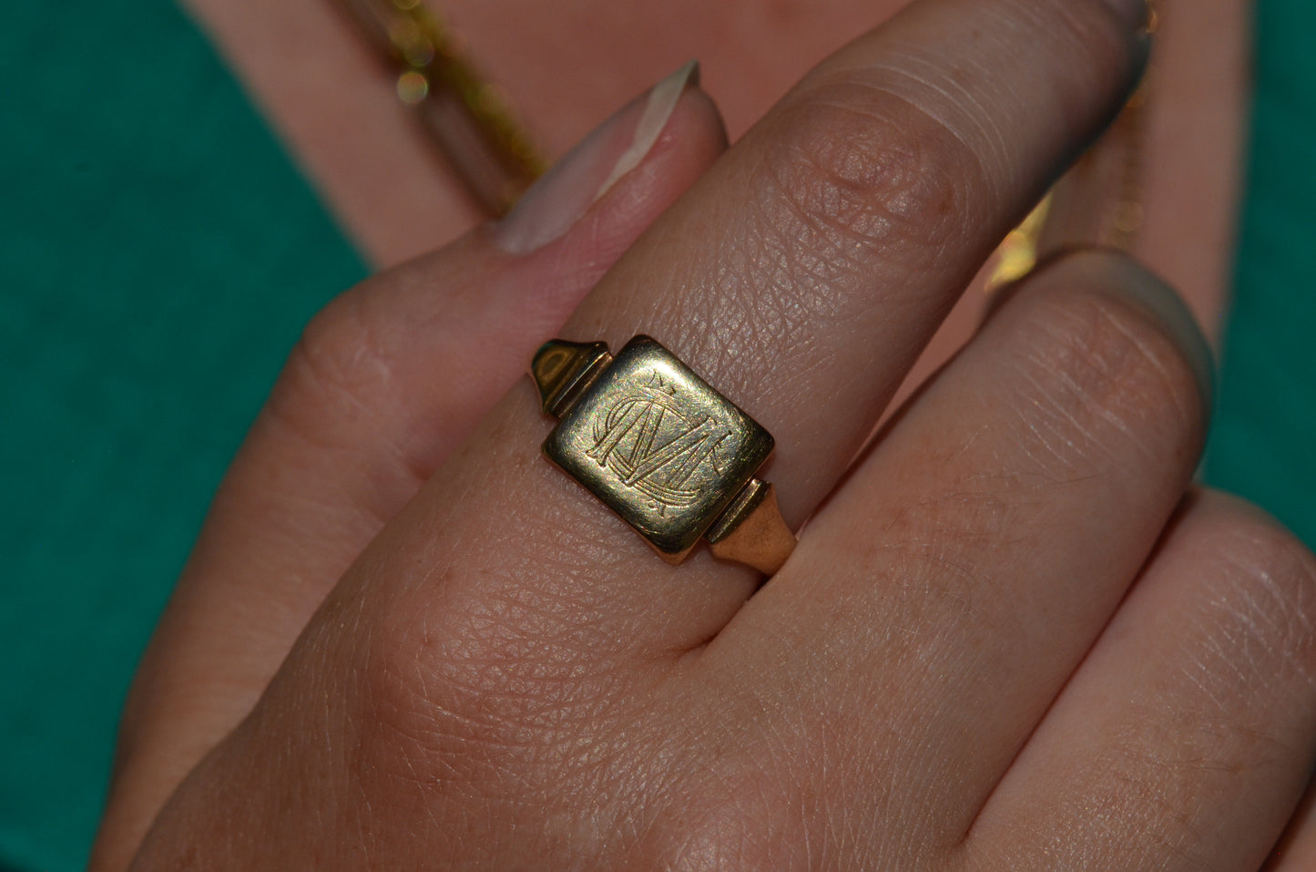 Vintage CM Monogram Signet Ring