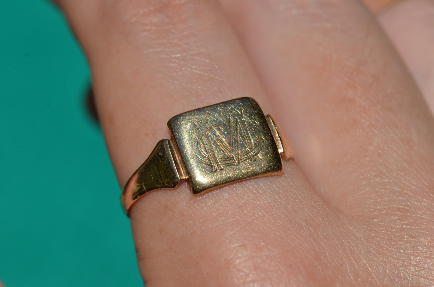 Vintage CM Monogram Signet Ring