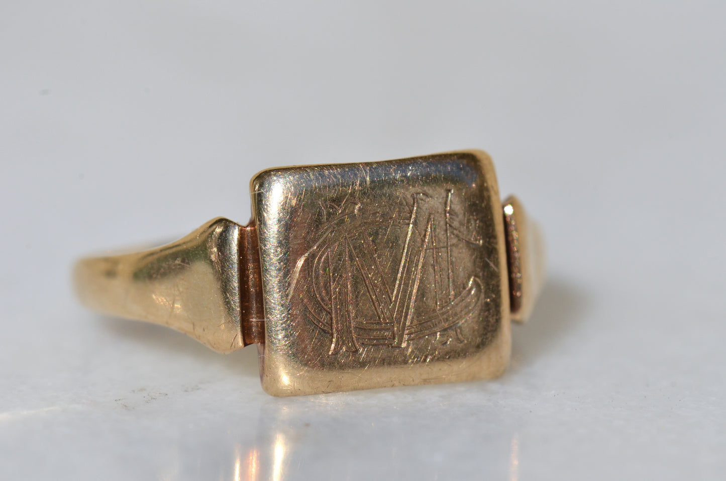 Vintage CM Monogram Signet Ring