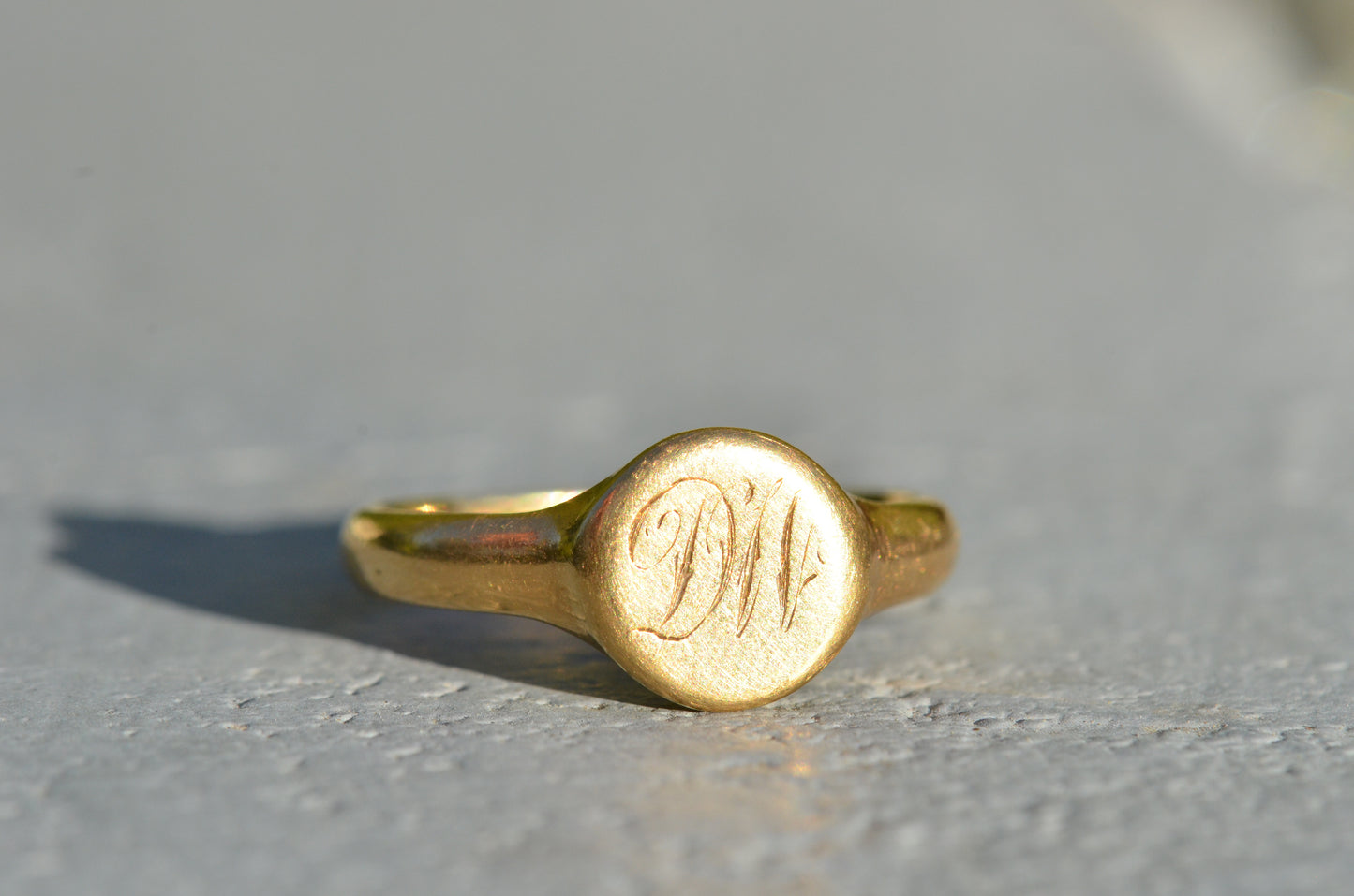 Rich Antique Personalized Signet DW