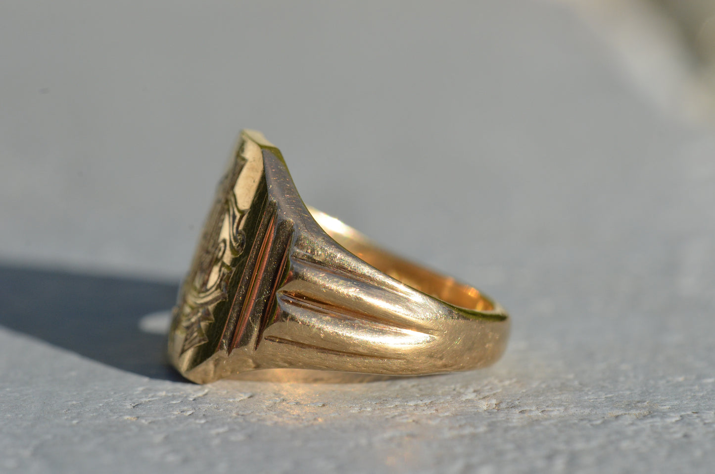 Heavy Midcentury Signet Ring LAC