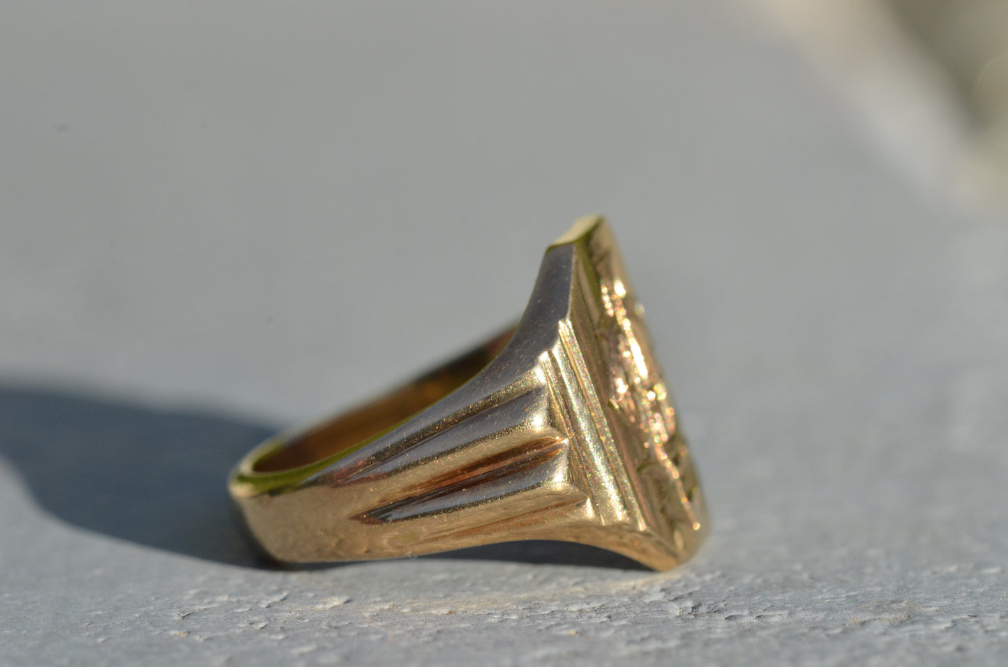 Heavy Midcentury Signet Ring LAC