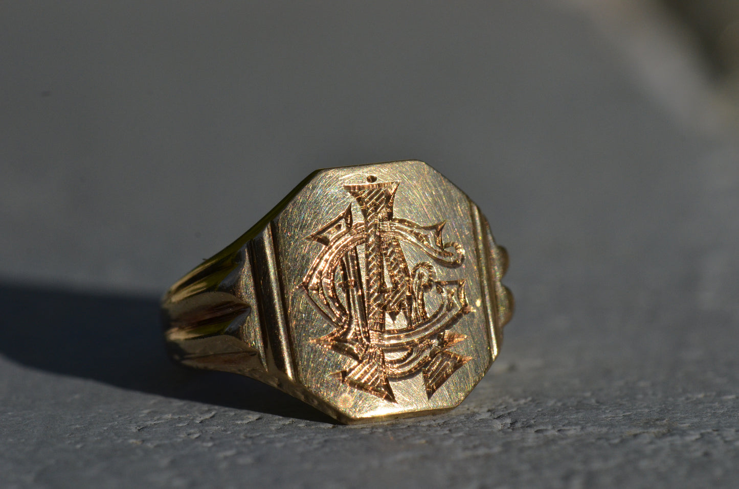 Heavy Midcentury Signet Ring LAC