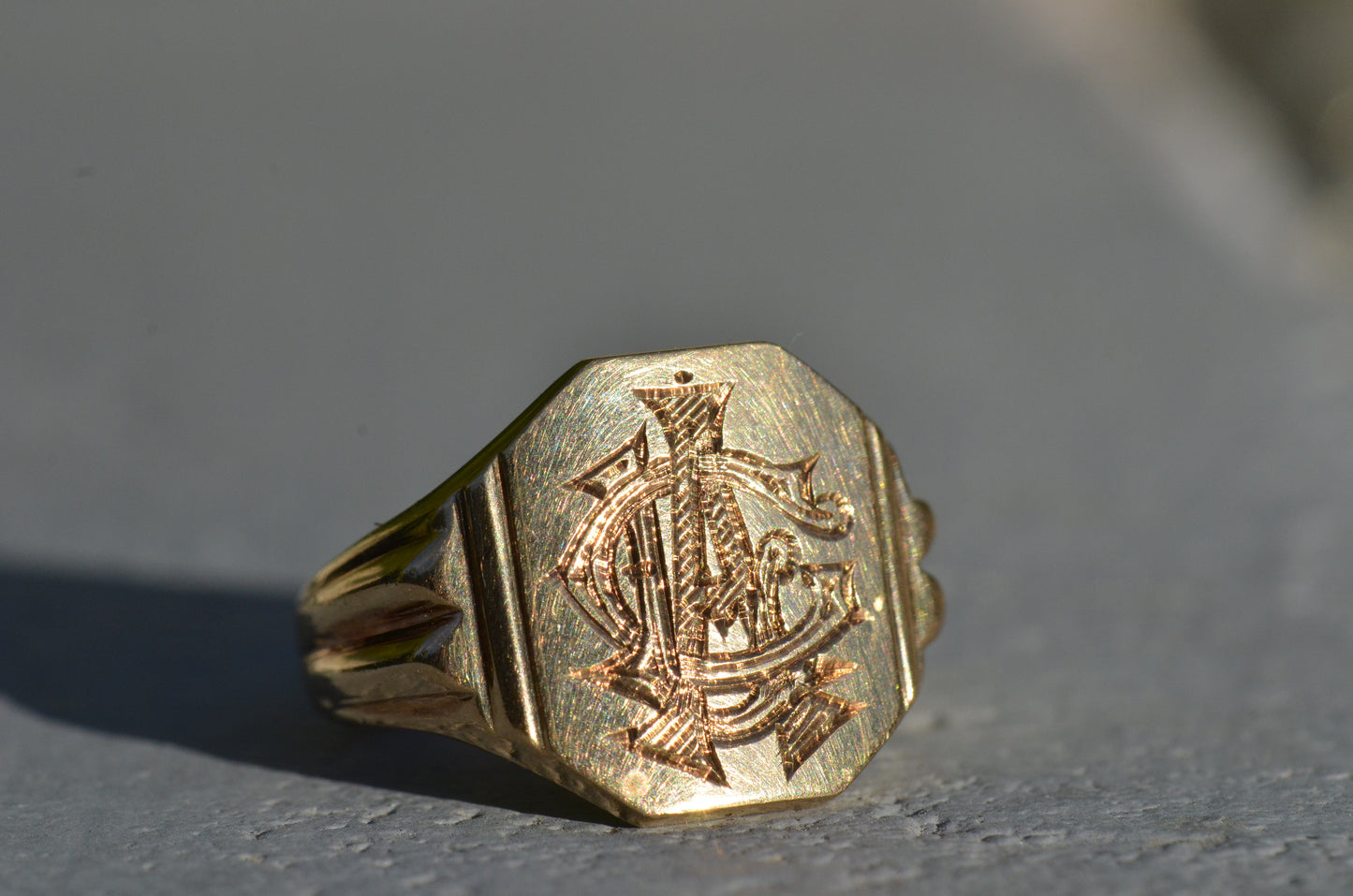 Heavy Midcentury Signet Ring LAC