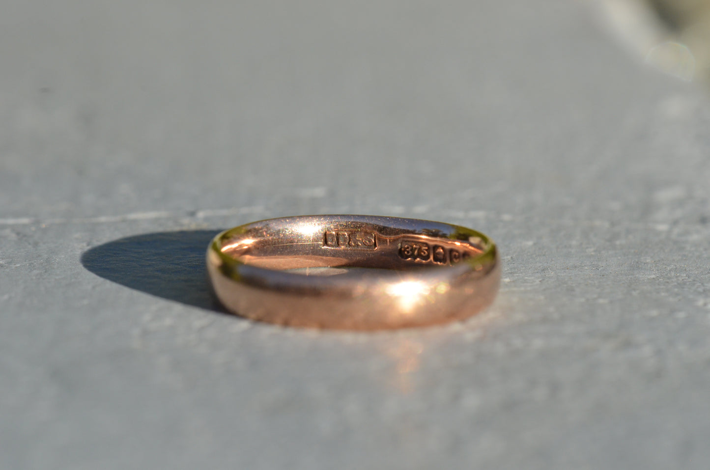 Sturdy Vintage Rose Gold Band