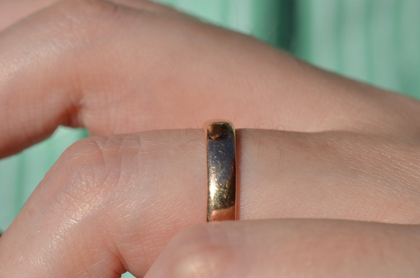 Sturdy Vintage Rose Gold Band