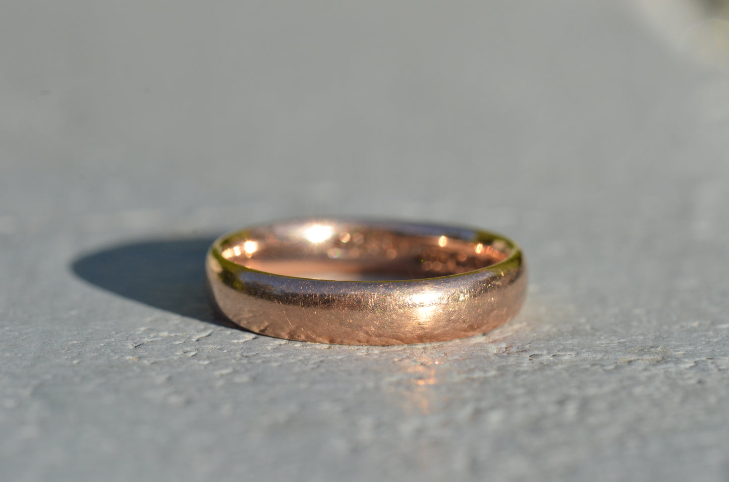 Sturdy Vintage Rose Gold Band