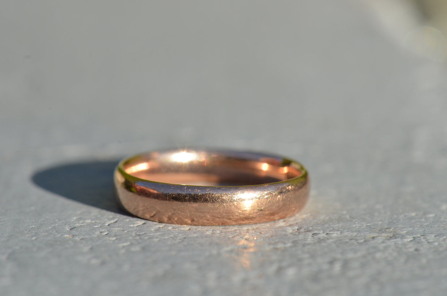 Sturdy Vintage Rose Gold Band