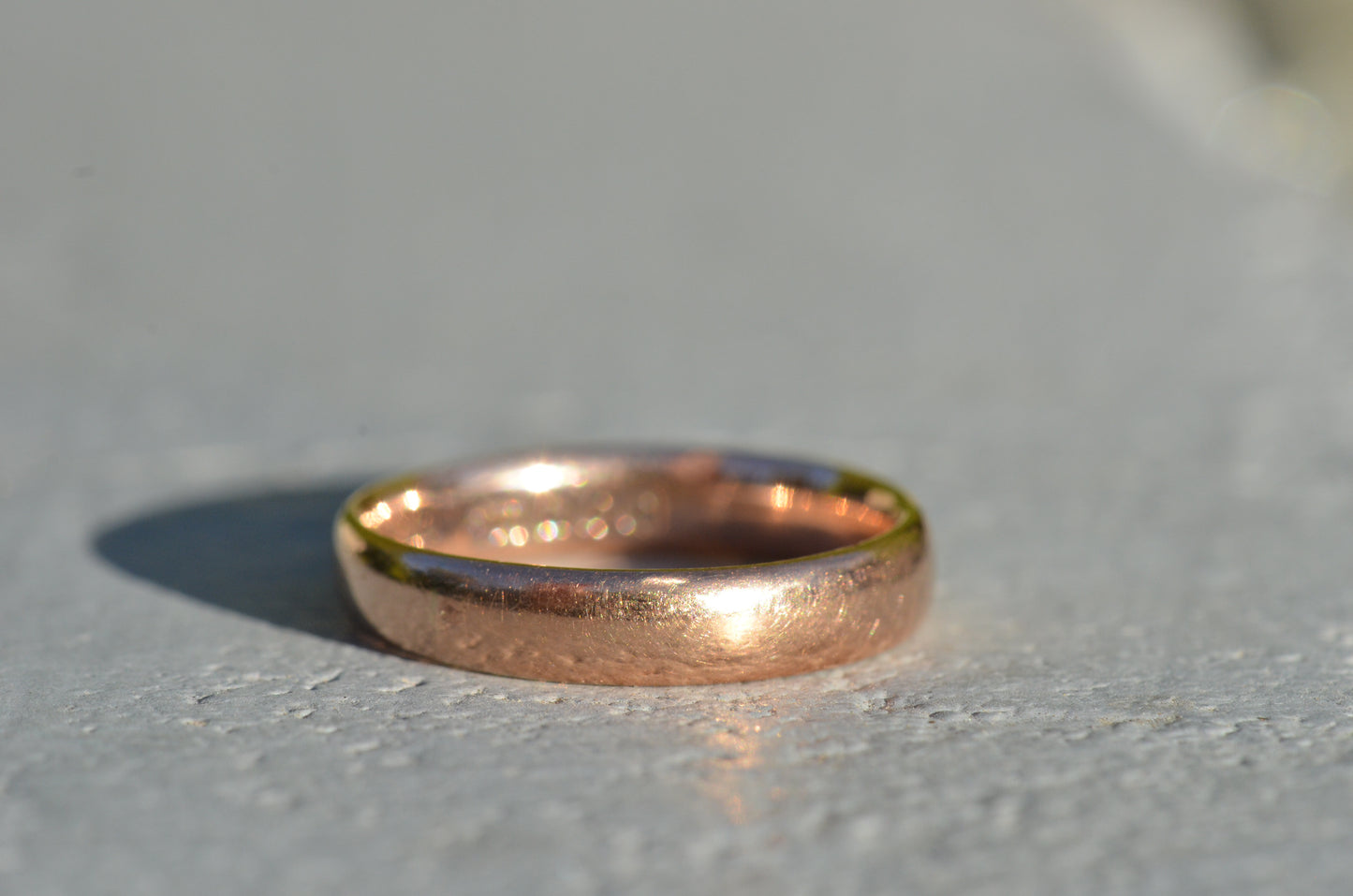 Sturdy Vintage Rose Gold Band