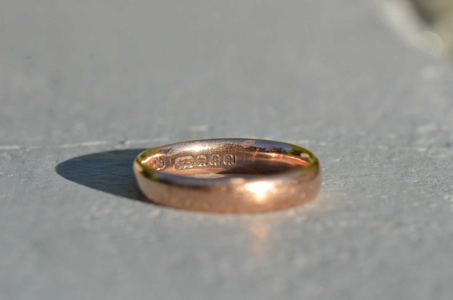 Sturdy Vintage Rose Gold Band