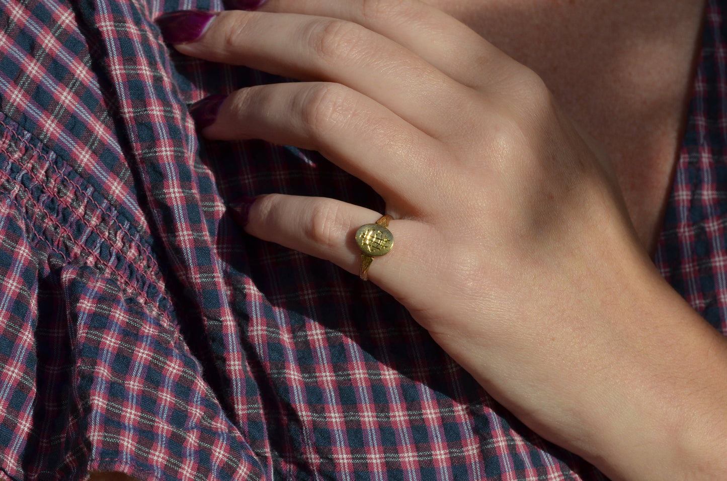 Small Vintage Monogram Signet Ring EAC