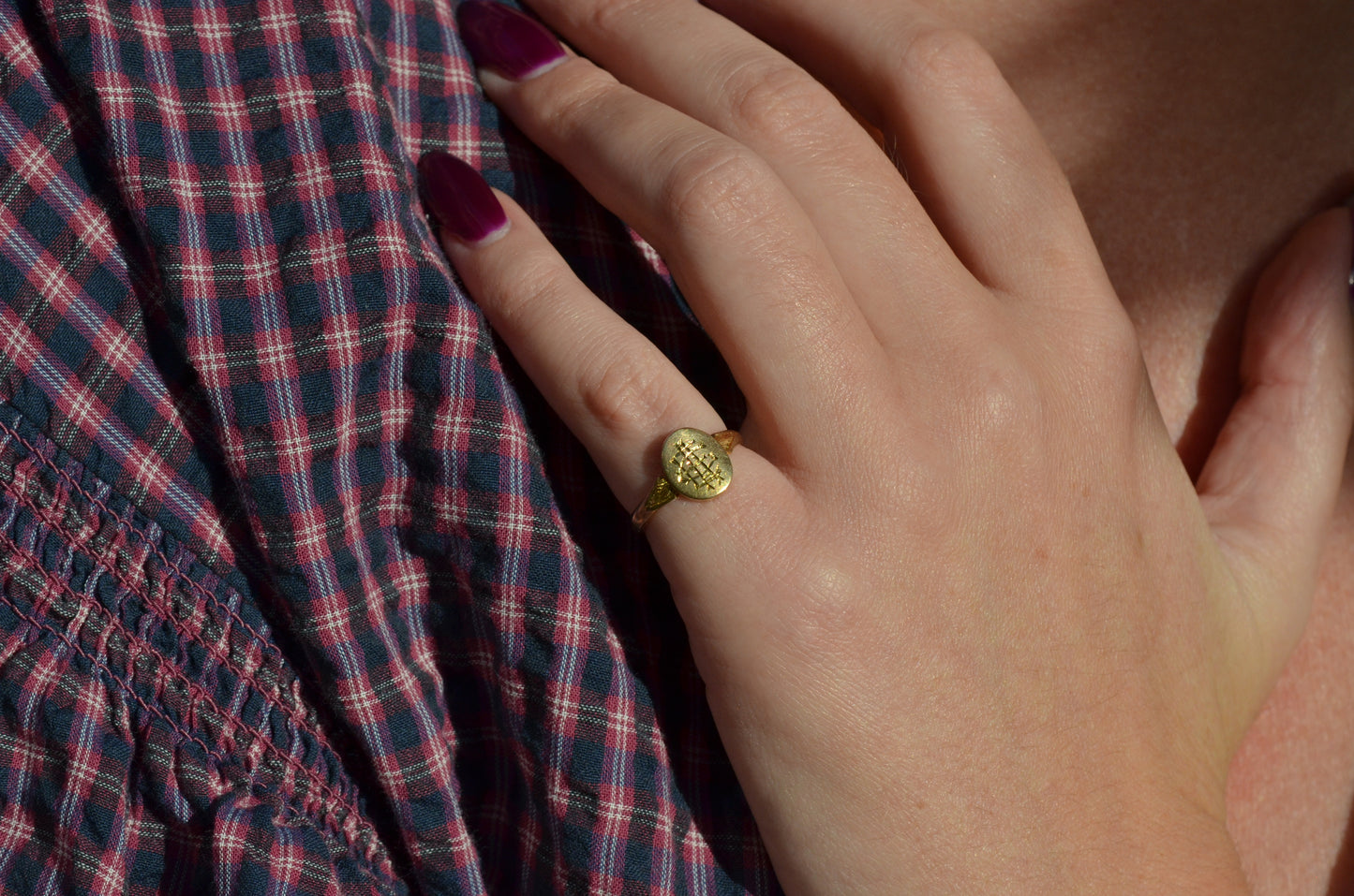 Small Vintage Monogram Signet Ring EAC