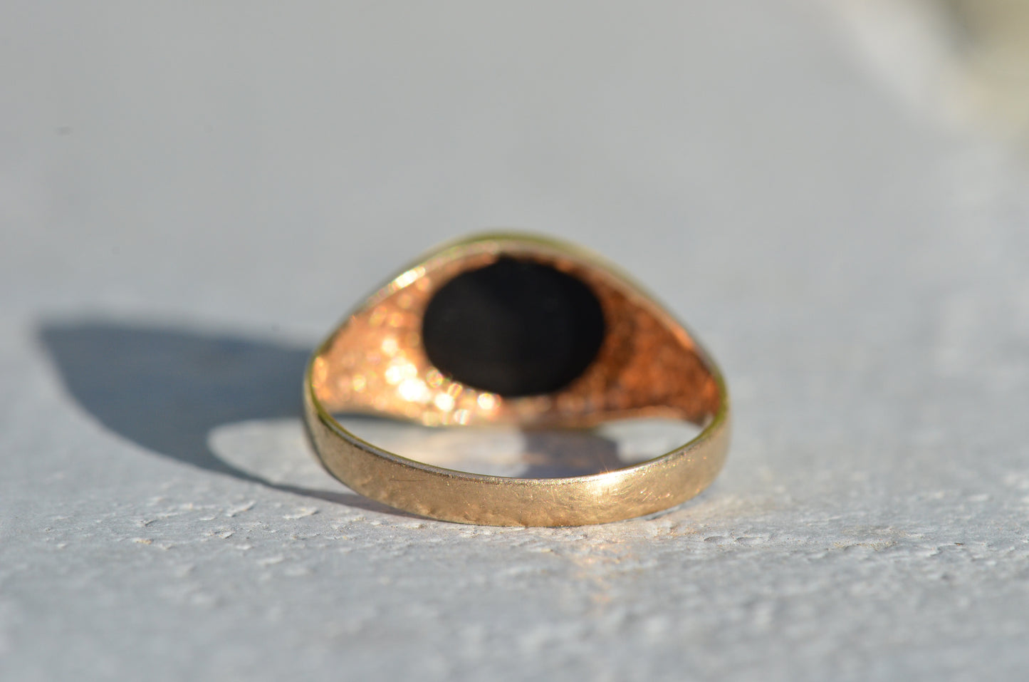 Chic East-West Onyx Signet Ring