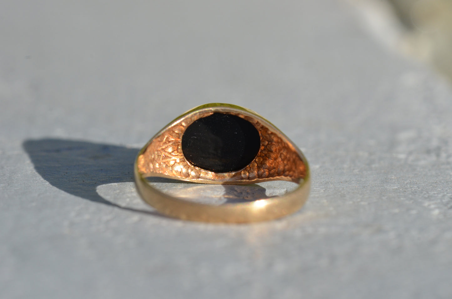 Chic East-West Onyx Signet Ring