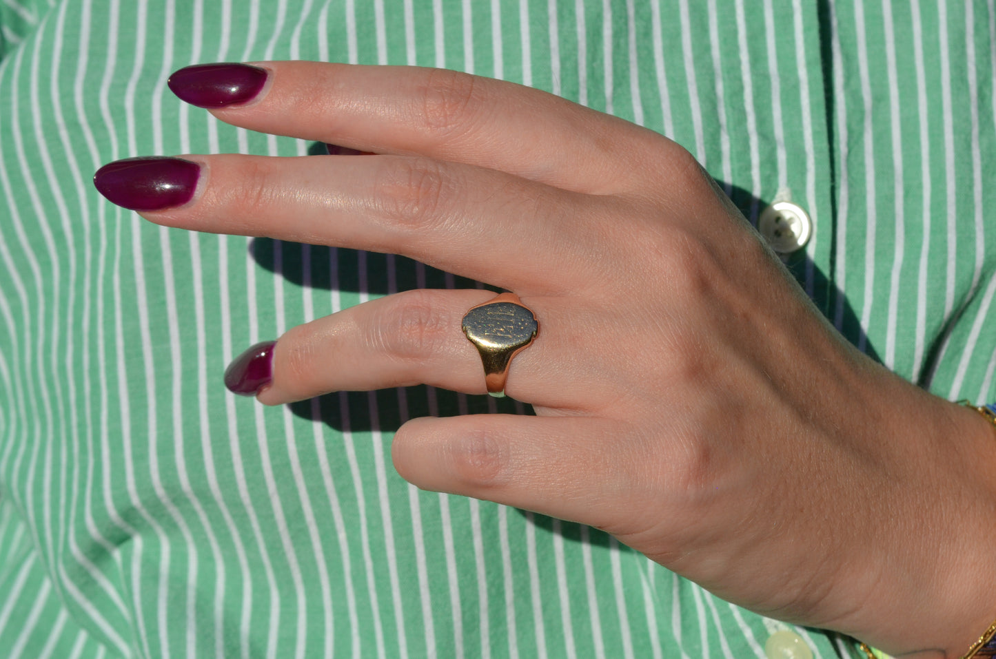 Elongated Vintage Signet Ring EH