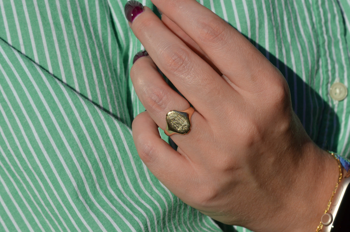 Elongated Vintage Signet Ring EH