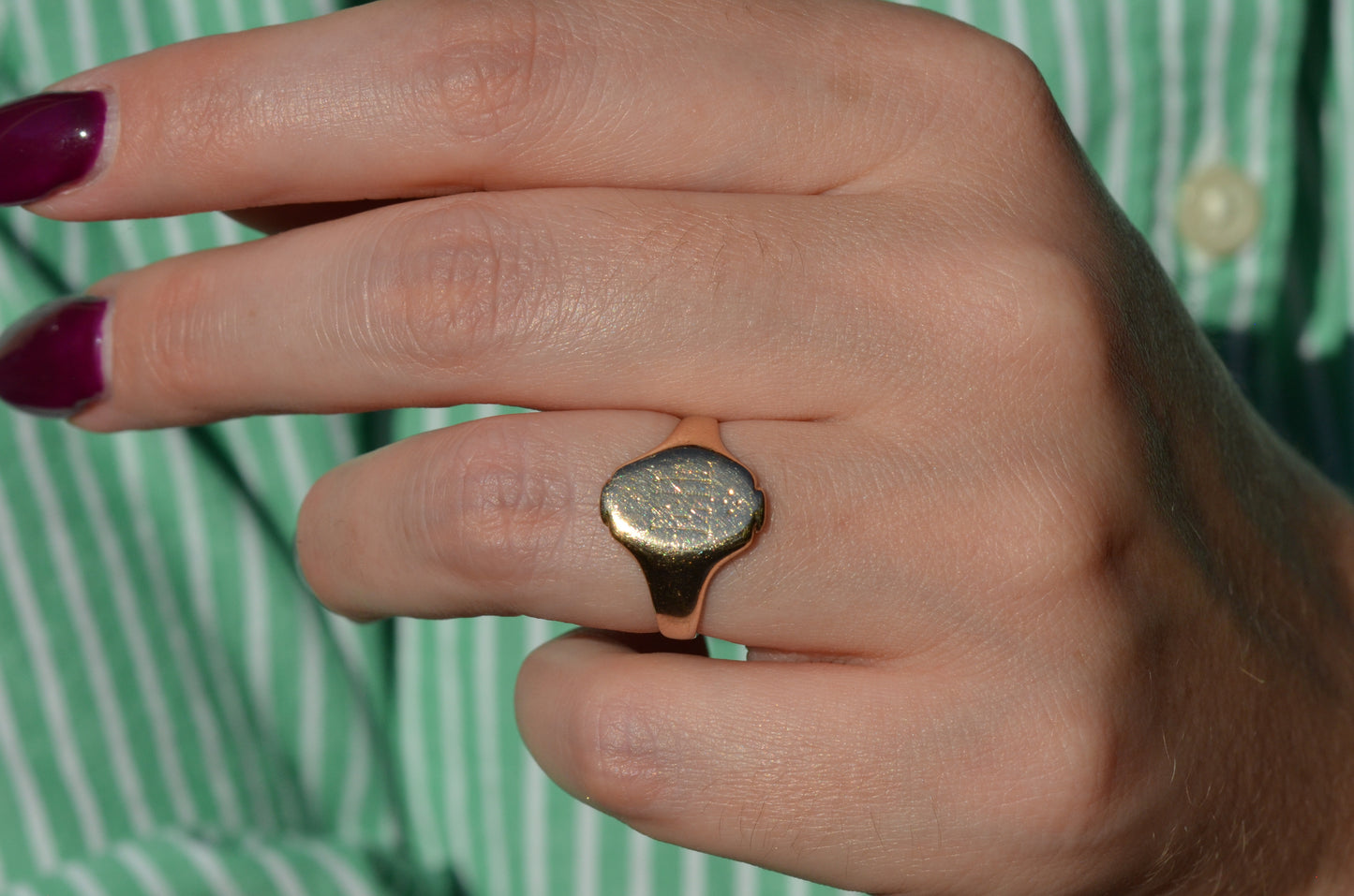 Elongated Vintage Signet Ring EH