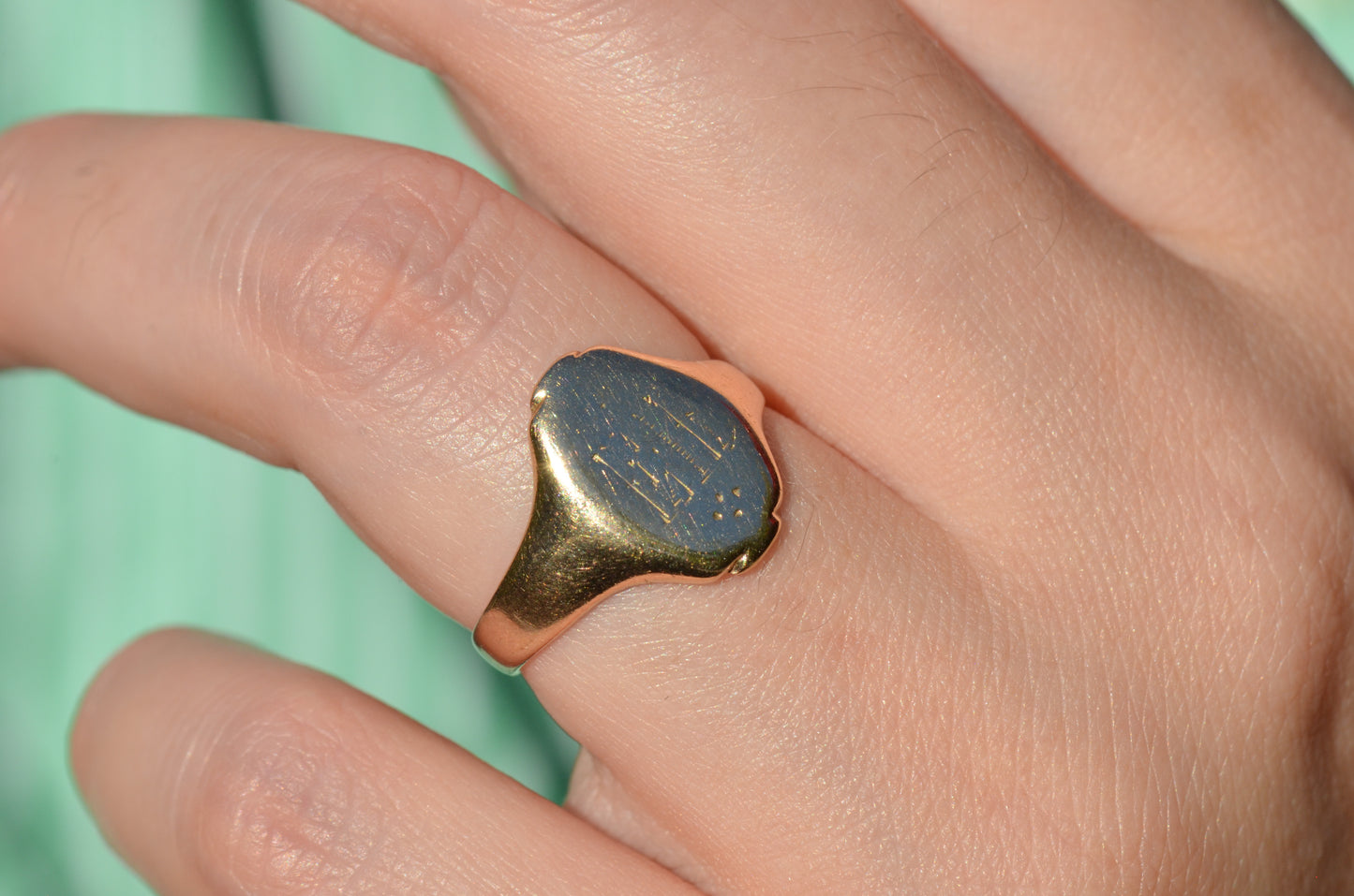 Elongated Vintage Signet Ring EH