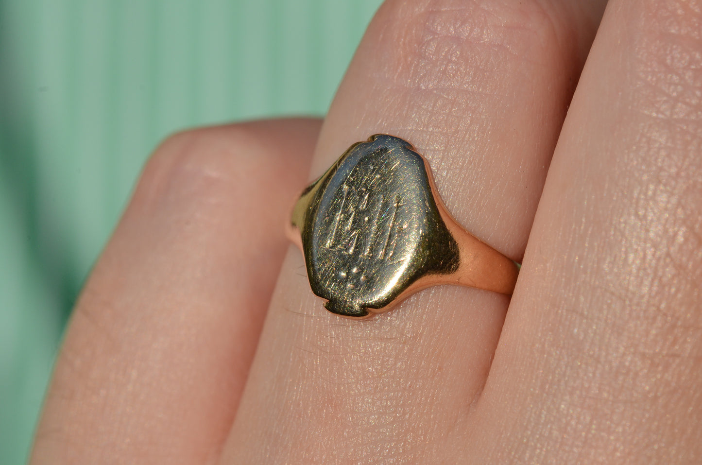 Elongated Vintage Signet Ring EH