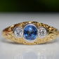 Outstanding Vintage Sapphire Diamond Trilogy Ring