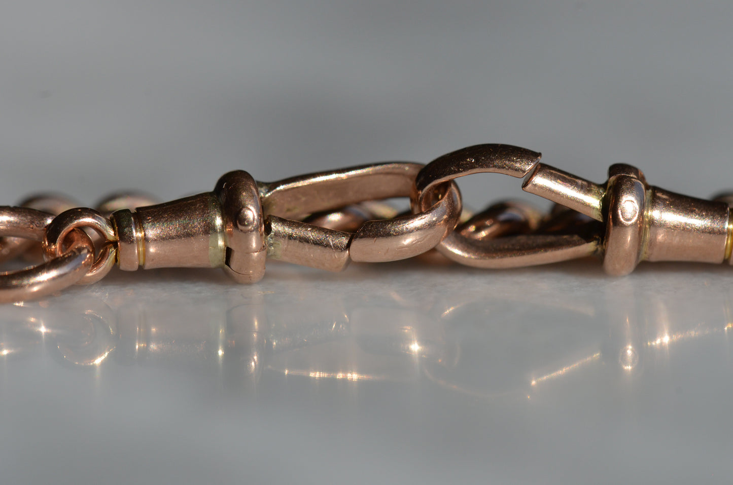 Warm Antique Double Albert Chain