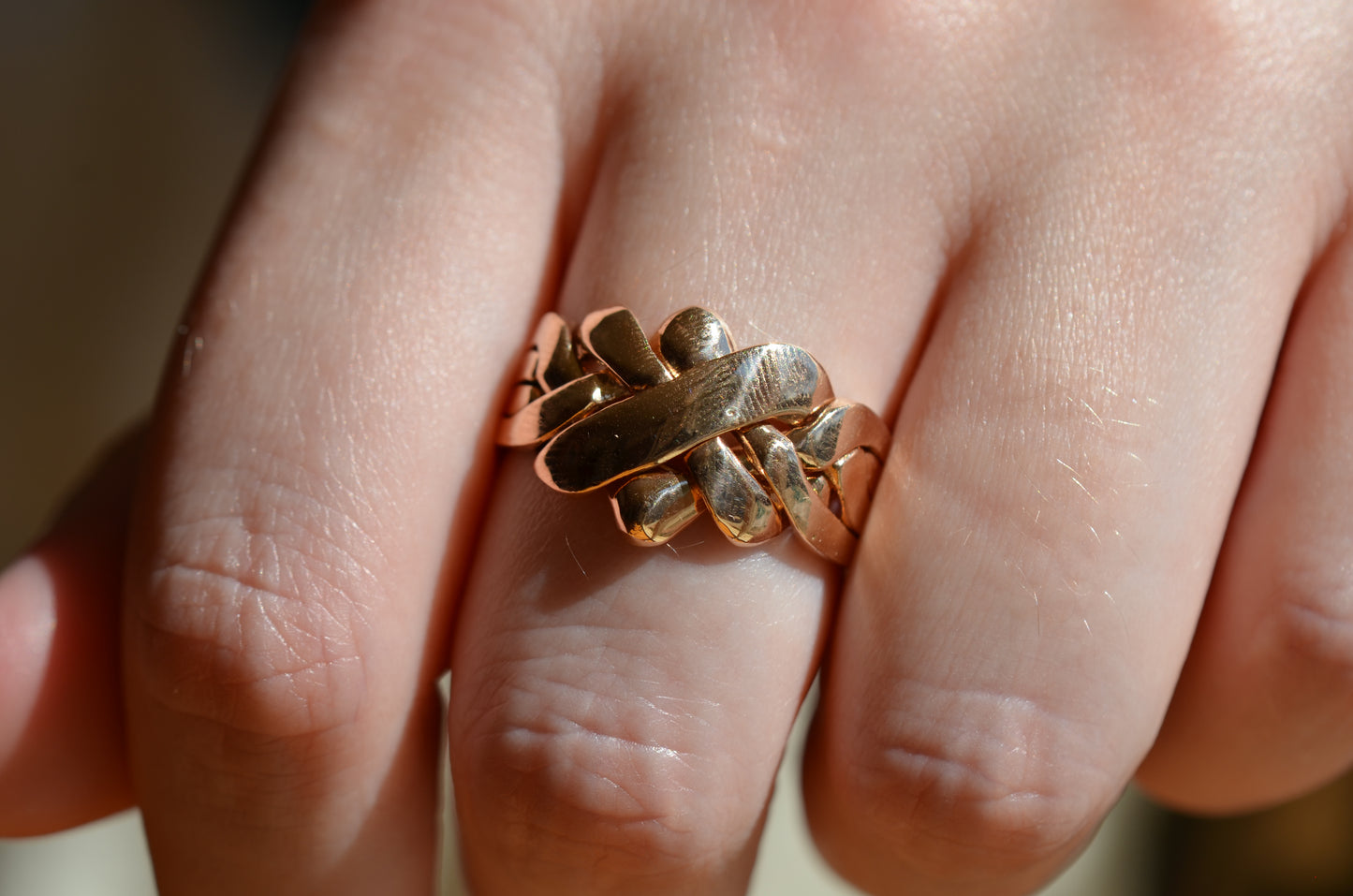 Rosy Vintage Puzzle Ring