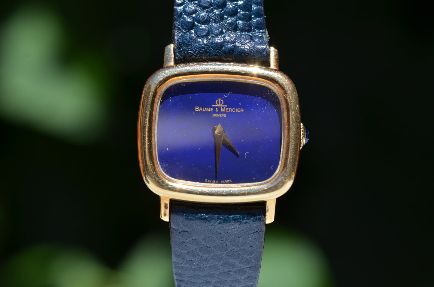 Dramatic Vintage Baume & Mercier Lapis Lazuli Watch