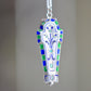 Vibrant Silver and Enamel Sarcophagus Charm