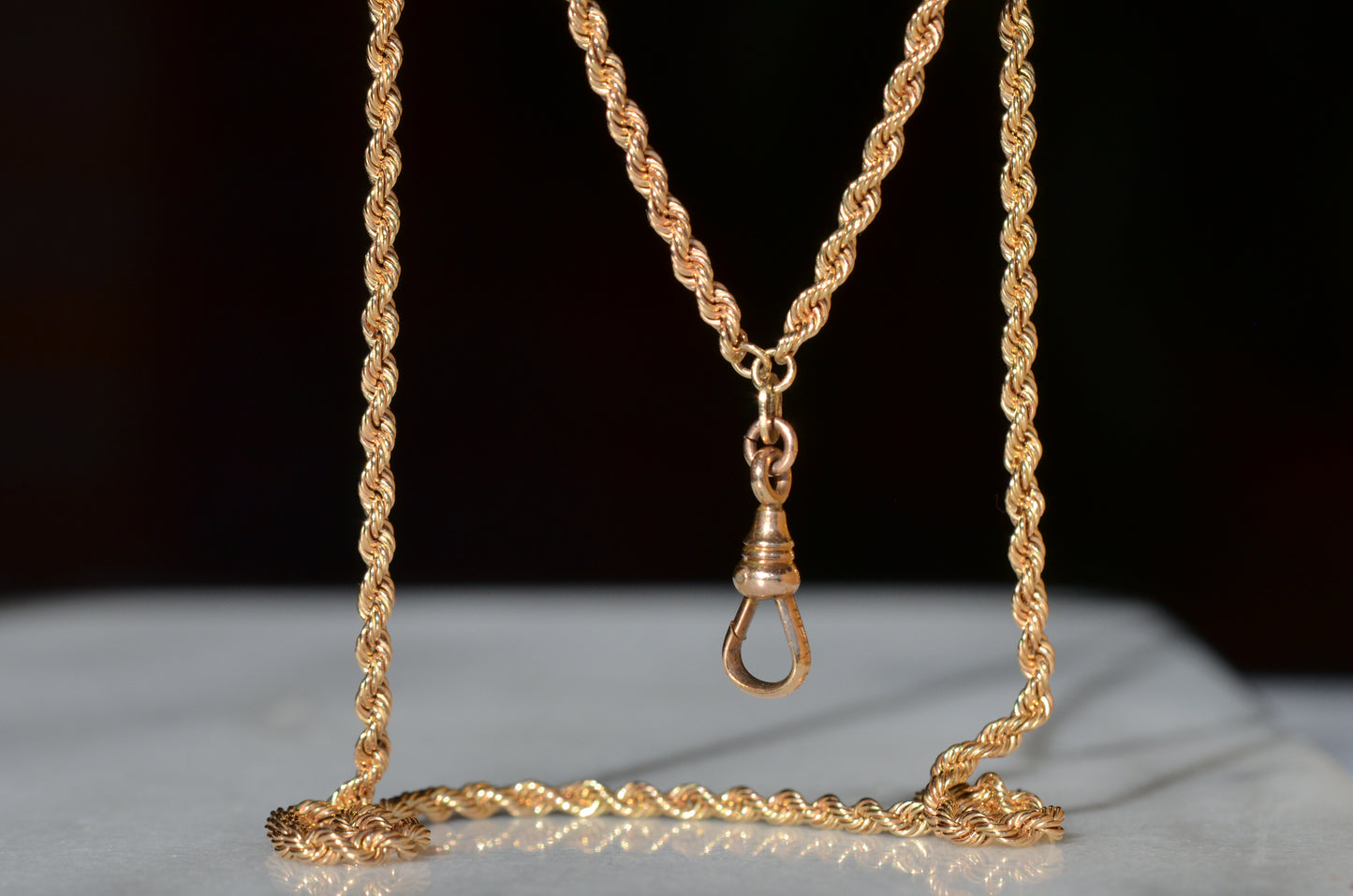 Fantastic Vintage Rope Chain with Dogclip