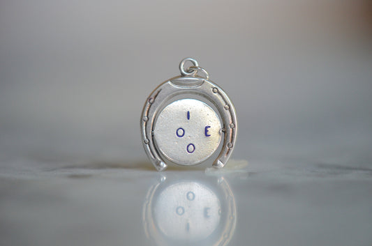 Sterling Horseshoe "I Love You" Spinner Charm