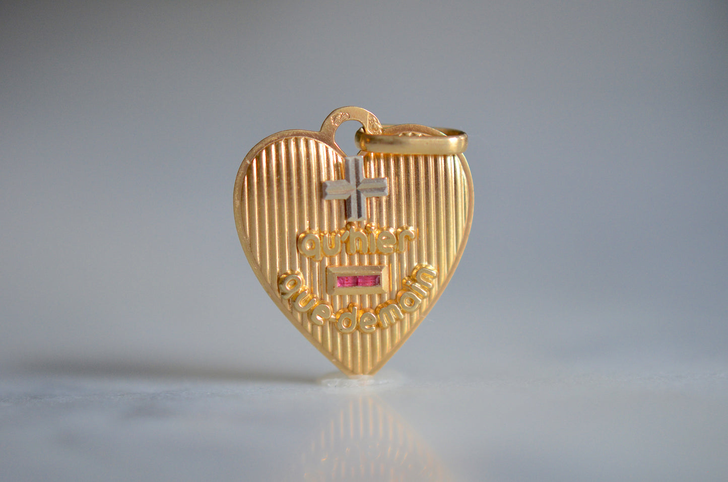 Vintage Puffy Heart Love Token