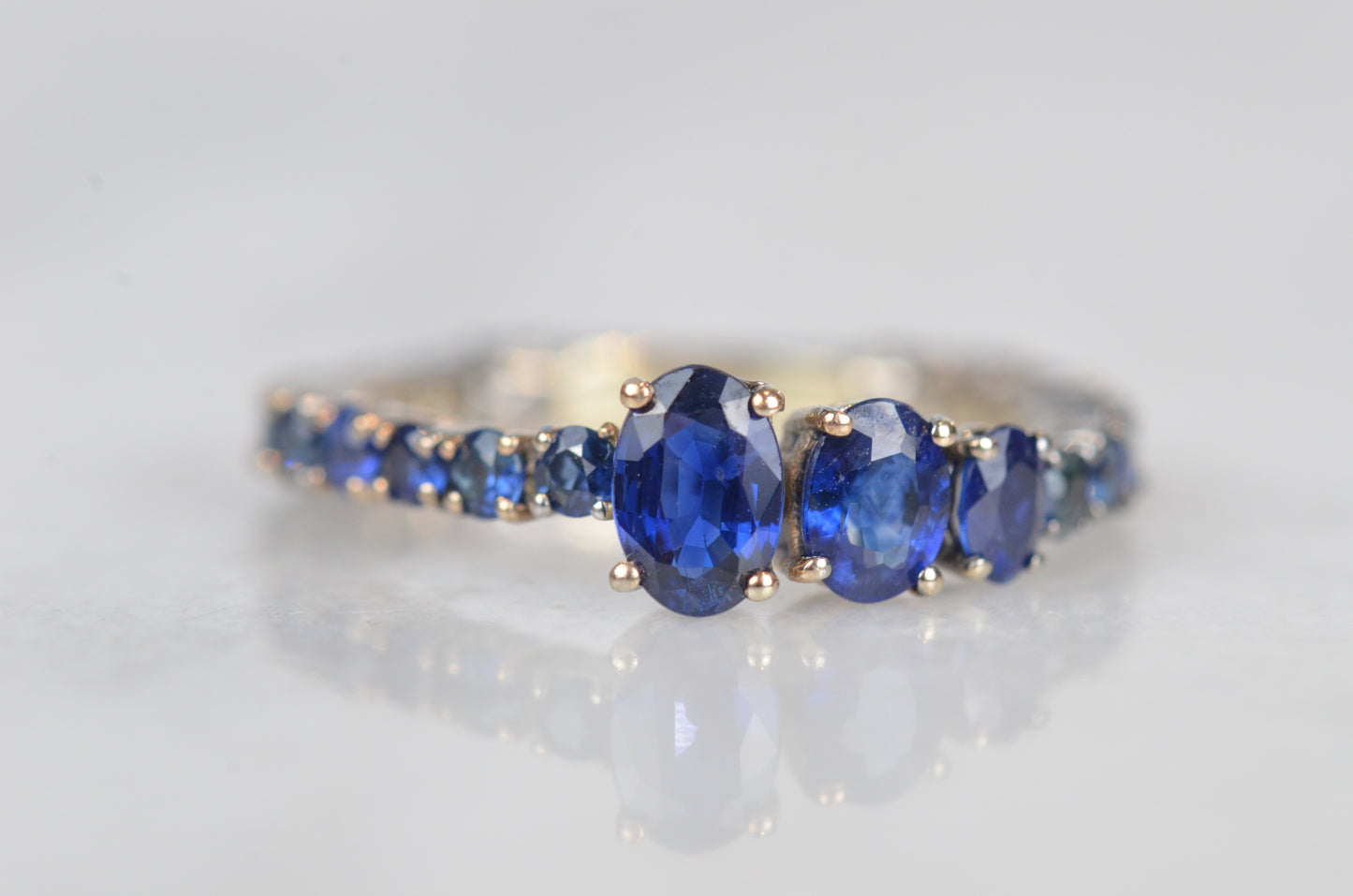 Unique Vintage Sapphire Chain Band