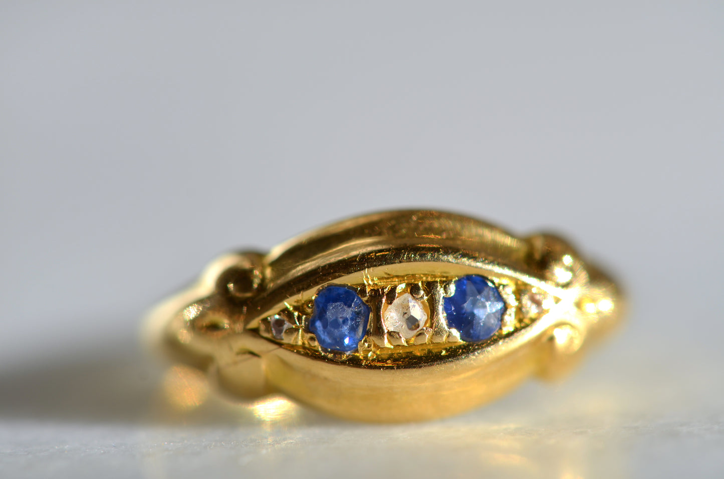 Light and Bright Edwardian Sapphire Ring