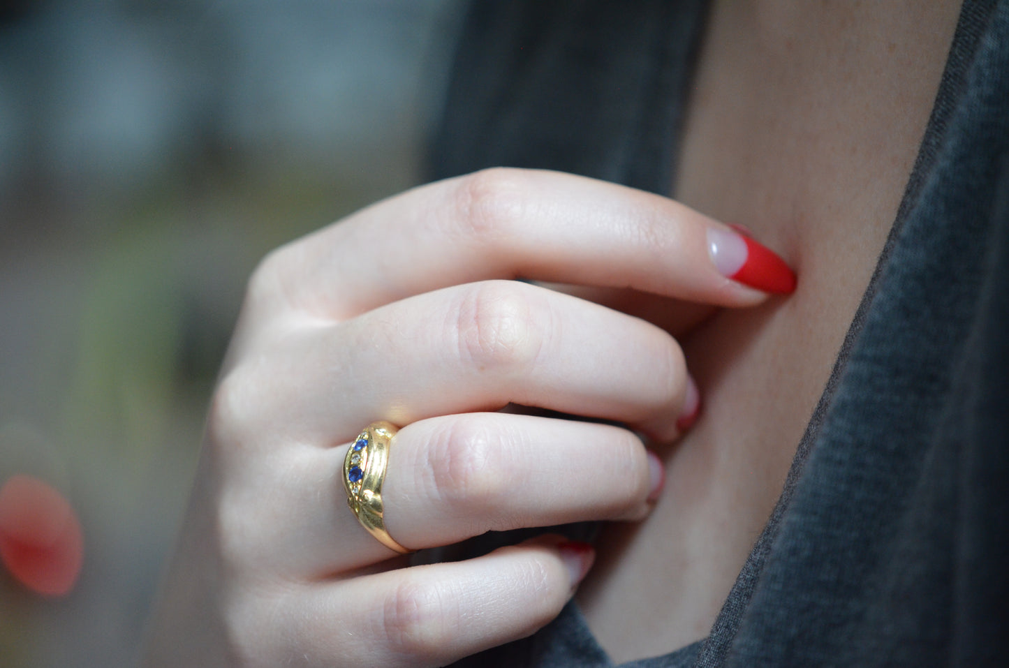 Light and Bright Edwardian Sapphire Ring