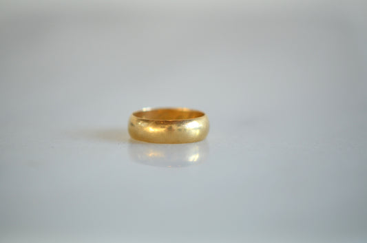 Classic Wide Wedding Band with Inscription RAS