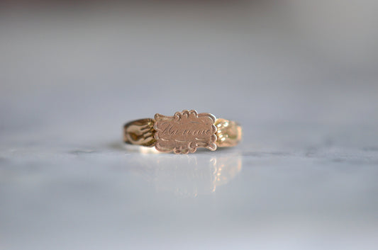 Distinctive Victorian Nameplate Ring