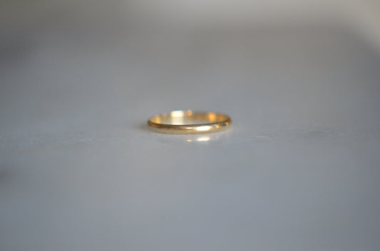 Super Skinny Vintage Wedding Band With Inscription