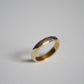 Signed Midcentury Two-Tone Faceted Ring
