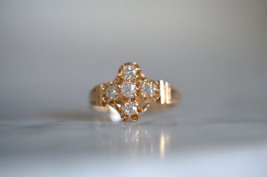 Poignant Personalized Victorian Diamond Ring