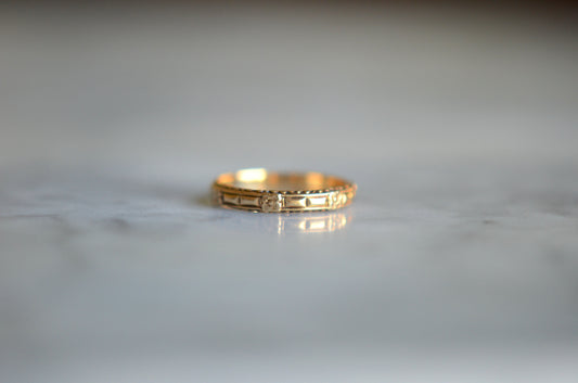 Tiny Personalized WWII Christmas Eve Wedding Band